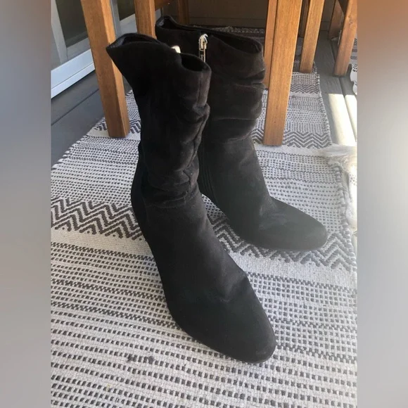 Circus by Sam Edelman Black Suede Heeled Boots - Picture 2 of 8